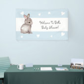 Blue Heart Bunny Baby shower Banner (Beurs)