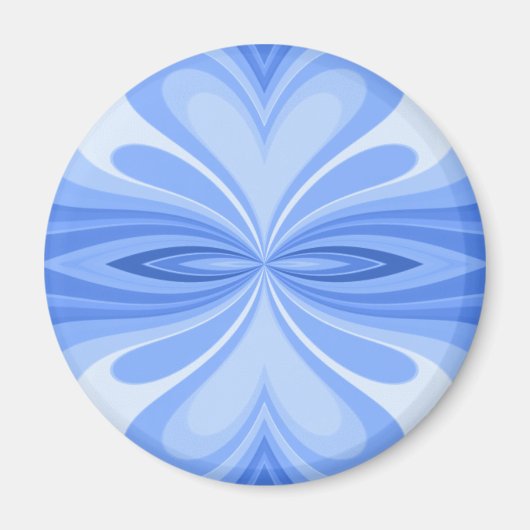 Blue Heart Butterfly Abstract Magneet (Voorkant)