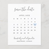 Blue Heart Calender Budget Weddenschap Save the Da (Voorkant)