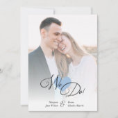 Blue Heart Classic Romantic Two Photos Wedding (Voorkant)