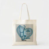 Blue Heart CNA Nurse sac fourre-tout (Devant)