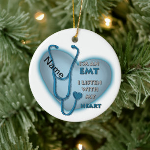 Blue Heart EMT-Ornament Keramisch Ornament