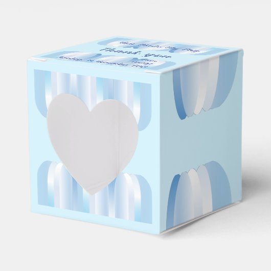 Blue Heart Favor Box Bedankdoosjes (Voorkant Zijde)