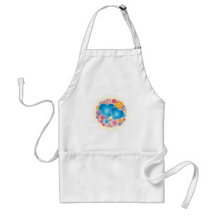 Blue Heart Floral Standaard Schort
