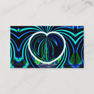 Blue Heart (je kunt woorden toevoegen) Visitekaartje