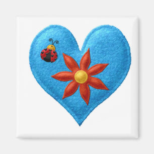 BLUE HEART Locker Magnets, koelkast Magneet
