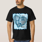 Blue Heart Long Term Care Nurse T-shirt (Voorkant)