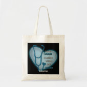 Blue Heart Nurse Canvas tas (Voorkant)
