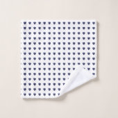 Blue Heart Pattern Bad Handdoek (Wasdoekje)