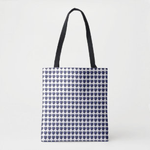 Blue Heart Pattern Draagtas