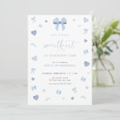 Blue Heart Petite amoureuse Invitation Anniversair (Debout devant)