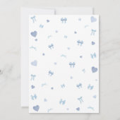 Blue Heart Petite amoureuse Invitation Anniversair (Dos)