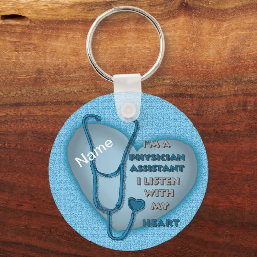 Blue Heart Physician Assistant Sleutelhanger (Voorkant)