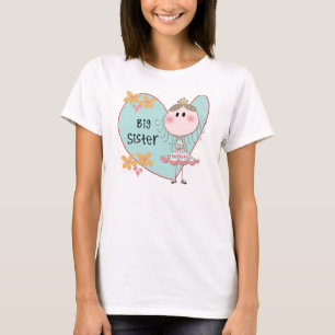 Blue Heart Princess Big Sister T-shirt