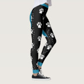 Blue Heart Puppy Paws Leggings (Rechts)