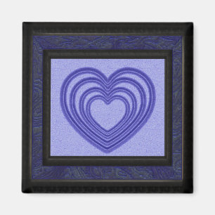 Blue Heart Ripple omhuld Magneet