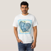 Blue Heart RN Geregistreerde Verpleegkundige T-shirt (Voorkant volledig)