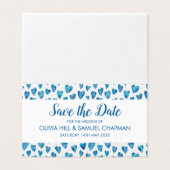 Blue Heart Save the Date (Outside Unfolded)