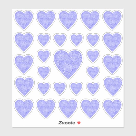 Blue Heart Stickers (Vel)