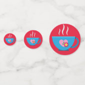 Blue Heart Tea Time Table Confetti (Achterkanten)