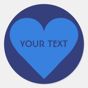 Blue Heart Valentijn aangepaste stickers