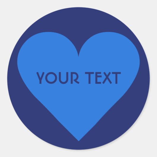 Blue Heart Valentijn aangepaste stickers (Voorkant)