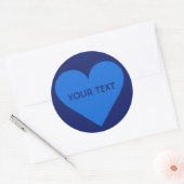 Blue Heart Valentijn aangepaste stickers (Envelop)