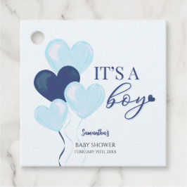 Blue Heart Valentijnse Baby showers Bedankjes Labels