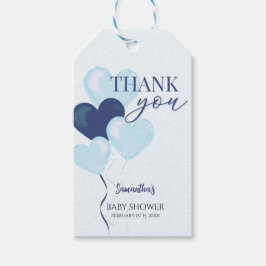 Blue Heart Valentijnse Baby showers Cadeaulabel