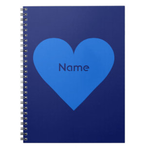 Blue Heart Valentine carnet personnalisé