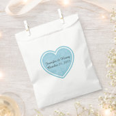 Blue Heart Wedding Favor Bag Bedankzakje (Geknipt)