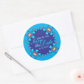 Blue Hearts Alternative Save the Date Stickers (Enveloppe)