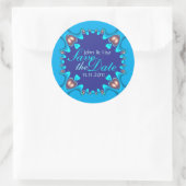 Blue Hearts Alternative Save the Date Stickers (Sac)