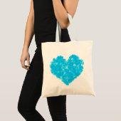 Blue Hearts Bag Tote Bag (Voorkant (product))