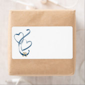 Blue Hearts Expédition Étiquettes (En situation)