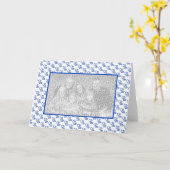 Blue Hearts-fotokaart Kaart (Gele Bloem)