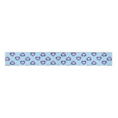 Blue Hearts Patroon Grosgrain Lint (Voorkant)