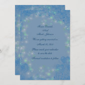 Blue Hearts Sparkly Lights Bruiloft Save The Date Kaart (Voorkant / Achterkant)
