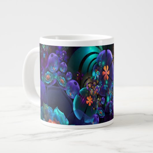Blue Heaven Bone China 20 OZ Ceramic Mok (Voorkant links)