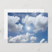 Blue Heaven Clouds + jouw ideeën Briefkaart (Voorkant / Achterkant)