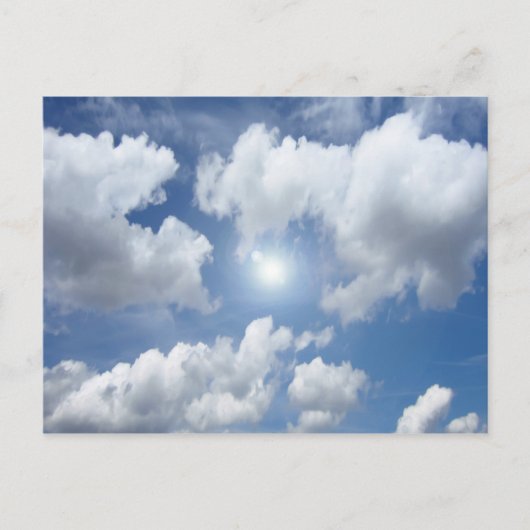Blue Heaven Clouds + jouw ideeën Briefkaart (Voorkant)