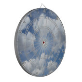 Blue Heaven Clouds + jouw ideeën Dartbord (Voorkant Links)