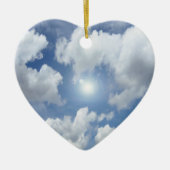 Blue Heaven Clouds + jouw ideeën Keramisch Ornament (Voorkant)