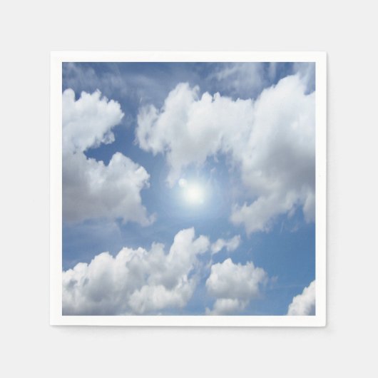 Blue Heaven Clouds + jouw ideeën Servetten (Voorkant)