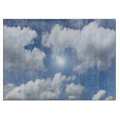Blue Heaven Clouds + jouw ideeën Snijplank (Voorkant)