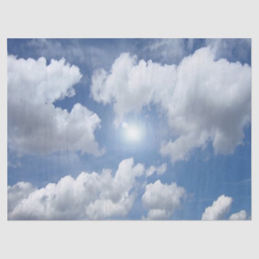 Blue Heaven Clouds + jouw ideeën Tissuepapier (Voorkant)