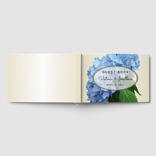Blue Heaven Floral Mariage Livre d'invité (Complet)