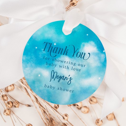 Blue Heaven heeft Baby shower gestuurd Bedankjes Labels