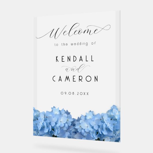 Blue Heaven Hydrangea Mariage Bienvenue Opaque (Angle)