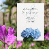 Blue Heaven Hydrangea Mariage Couple Invitation